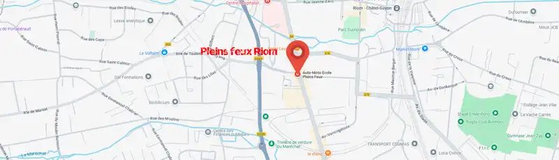 Trouver l'auto-école Pleins Feux à Riom